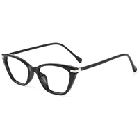 À la mode INS Style rétro Prescription lunettes oeil de chat cadre noir Danyang sans maquillage lunettes magiques TR90 matériel diamant en gros