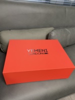 Boîte cadeau pliable en carton rigide magnétique de luxe avec logo noir personnalisé, boîte cadeau pour vêtements avec aimant