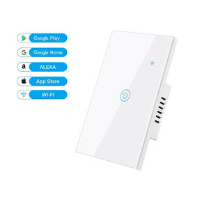 Alexa Google Home Controlado <span class=keywords><strong>Smart</strong></span> Wifi <span class=keywords><strong>Switch</strong></span> Panel táctil para Tuya Nuevo interruptor de pared de EE. UU./Brasil 6A Max. Descarga actual <span class=keywords><strong>Smart</strong></span> Lif - Product Image 1