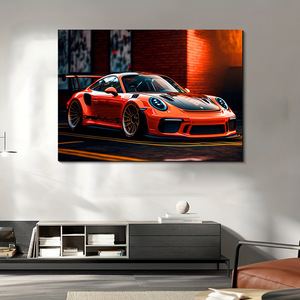 Tableaux et affiches modernes sur toile avec motifs de voitures de course et de peinture automobile, décorations murales pour salon et hall d'entrée - Product Image 1