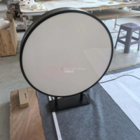 Caja de Luz Acrílica de Doble Cara con Borde de Acero Inoxidable de 100 mm de Grosor, Resistente y Duradera, Personalizada de Fábrica con Soporte y Base