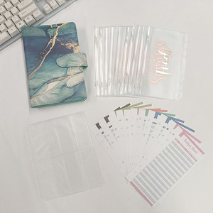 Bán buôn tùy chỉnh A6 PU da tiền mặt nàng tiên cá ngân sách chất kết dính với tiền mặt phong bì kinh doanh hàng ngày kế hoạch cuốn sách và máy tính xách tay - Product Image 3