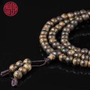 Mala de Agarwood Hundible Única con 108 Cuentas de 6mm y Patrón de Resina Exclusivo, Joyería Premium de Oud - Product Image 4