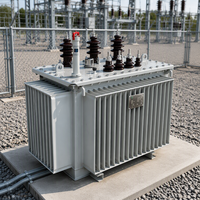 Transformateur de puissance immergé dans l'huile 1600 2000 2500 kVA Triphasé ONAN Bobinage en cuivre 11 kV Dyn11 Distribution extérieure