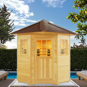 <span class=keywords><strong>Sauna</strong></span> a Cupola Moderna in Cedro Rosso con <span class=keywords><strong>Infrarossi</strong></span> Lontani, <span class=keywords><strong>Sauna</strong></span> <span class=keywords><strong>Finlandese</strong></span> per 4 Persone da Esterno con Kit <span class=keywords><strong>e</strong></span> Pannello di Controllo Computerizzato - Product Image 1