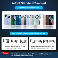 Objectif anamorphique SmallRig 1.33X pour téléphone portable, objectif de cinéma mobile à déformation d'écran large 2.4:1 avec monture T, pour une expérience cinématique sur téléphone