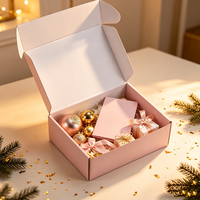 Boîte d'expédition pliable en carton ondulé avec fermeture à languette, personnalisable par gaufrage, pour emballage cadeau d'entreprise et souvenir