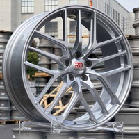 Rin de Rueda Forjado de Aleación de Aluminio 6061 T6, Plateado Brillante, Personalizado, de 1 Pieza, 21x8.5 21x10.5, para Maserati Quattroporte GTS, Audi, BMW