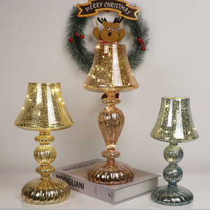 Lampe de chevet translucide en verre pour le salon, lampe de chevet, cadeau créatif, design champignon vintage - Product Image 3