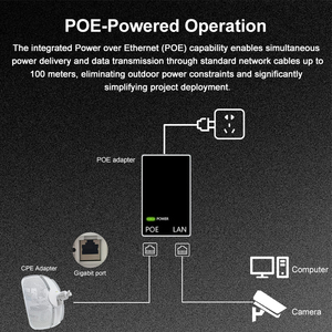O9 Kuwfi-cpe 25 किमी लंबी दूरी की वाइफी ट्रांसमिशन 24 वी पाई नेटवर्क 5 घज 900 मीटर वाटरप्रूफ 25 किमी वायरलेस ब्रिज - Product Image 2