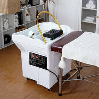 Bassin de lavage de cheveux mobile et portable de luxe pour salon, avec réservoir d'eau intégré, sans plomberie, pour spa capillaire - Entrepôt UE