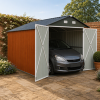 Abri de voiture métallique entièrement fermé, abri de voiture en acier, remise de rangement extérieure, garage de jardin, abri de stationnement pour véhicule, imperméable et antirouille