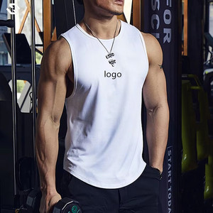 เสื้อกล้ามผู้ชายคุณภาพสูง ผ้าถักผสมคอตตอนและสแปนเด็กซ์ ลายเสือดาว ทรงหลวม แห้งเร็ว ไม่เป็นขุย ระบายอากาศดี คอกลม ไซส์พลัส - Product Image 3