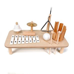 Caja musical de madera, conjunto de instrumentos de percusión Orff, equipo educativo de música para aprendizaje temprano, para el desarrollo cognitivo y el juego - Product Image 1
