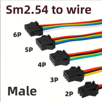 Connecteur de raccordement SM2.54mm noir en ABS, borne de connexion mâle-femelle en cuivre pur, rectangulaire, 3A 12V
