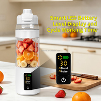 Nouveau design 2026 – Mixeur portable à écran LED, rechargeable par USB, 600 ml, mini mixeur-presse-agrumes pour jus de fruits et légumes, smoothies