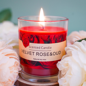 Velvet Rose&amp;<strong>Oud</strong> Soy Wax <strong>Candles</strong> Glass Customized Home Fragrance Aromatherapy Oil Scented <strong>Candle</strong> - Product Image 1