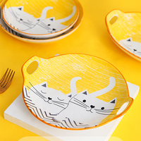 Forme irrégulière Multicolore En Céramique Vaisselle Assiettes Plats