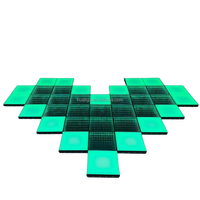 Lumières de sol de danse LED 3D Infinity Mirror SMD5050 20W, briques lumineuses, IP67 étanche, ABS+verre trempé, éclairage de scène KTV, éclairage de fête, DMX512