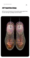 Nouveau design 2024, mini chauffage désodorisant électrique intelligent, séchoir à chaussures portable, utilisation automobile, domestique, commerciale, hôtelière, camping-car, garantie 1 an