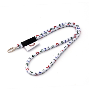 Longes en nylon tissé sur mesure avec <span class=keywords><strong>cordon</strong></span> rond, <span class=keywords><strong>porte</strong></span>-clés et sangles de <span class=keywords><strong>cou</strong></span> avec logo - Product Image 4