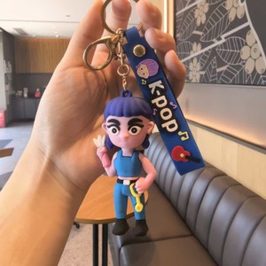 Toptan Kpop Figür <span class=keywords><strong>3D</strong></span> PVC Çift Taraflı Desenli Karikatür Anahtarlık Anime Anahtar Aksesuarı - Product Image 4