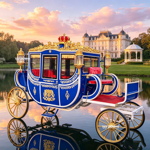 Calèche royale sur mesure, artisanat d'art rétro européen pour exposition commerciale, mariage, parc à thème, tourisme - Product Image 1