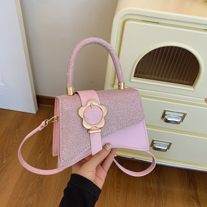 Bolso de Mano Brillante de Moda Coreana para Mujer 2026, Nuevo Bolso de Hombro de Lujo Ligero con Cierre de Flor, Textura Premium, Bolso Cruzado - Product Image 2
