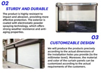 Volets roulants automatiques en aluminium personnalisés avec moteur, volets roulants électriques résistants aux vents et anti-effraction