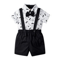 Annshine Fashion Western Baby Boy Gentleman Triangle Romper Set Zomer Nieuwe formele kleding voor jongens Kinderkleding