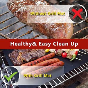 40*33cm Tapis de cuisson Feuille de cuisson résistante à la chaleur Outils de cuisine faciles à nettoyer Grille de barbecue antiadhésive - Product Image 5