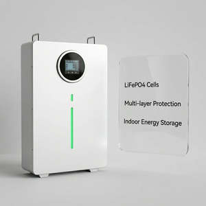 Wall <b>Mounted</b> LiFePO4 <b>Battery</b> 51.2V 100Ah 5.12kWh Home Energy Storage Solar ESS LCD CAN RS485 - Product Image 1