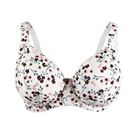 Soutien-gorge push-up à armatures pour poitrines généreuses, ultra-fin, en coton imprimé, avec armatures en acier, grande taille, pour le commerce international