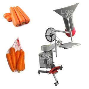 Embalagem Semi Automática Cenoura Net Bag Máquina Alho Cebola Gengibre Batata Net Bag Packing Clipping Machine