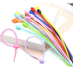 สายรัดซิลิโคนหลากสี DIY พวงกุญแจ จี้กระเป๋า เชือกแขวนสำหรับกล่องสุ่ม - Product Image 1