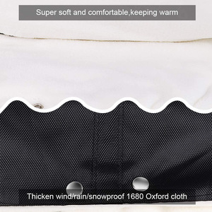 Gants de poussette pour bébé, mitaines chaudes d'hiver en tissu Oxford noir pour une utilisation par temps froid - Product Image 3