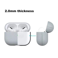 Étui en cuir de luxe à grain litchi pour écouteurs sans fil, accessoires pour AirPods Pro, coques à motif litchi