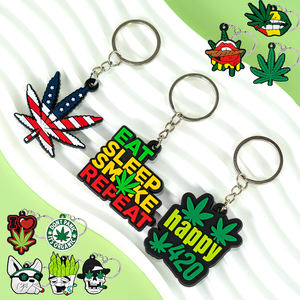 Bestseller ODM Schlüsselanhänger Deko PVC Schlüsselringe Großhandel Werbeartikel Kundenspezifische Bunte Blätter Accessoires Charms Bulk Wasserdicht - Product Image 1