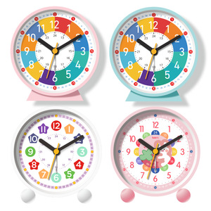 Reida nhỏ im lặng đầu giường Máy tính để bàn đồng hồ điện tử sáng tạo trẻ em phòng ngủ đồng hồ trẻ em câu đố Đồng hồ báo thức - Product Image 4