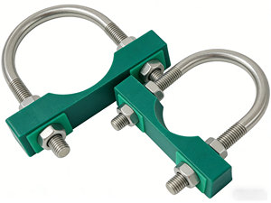 Pernos en U de Acero Inoxidable con Anillos de Goma, Accesorios de Soporte Pre-fabricados para Tuberías de Gran Diámetro / Abrazaderas Hidráulicas - Product Image 2