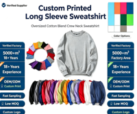 Nouveauté Sweat-shirt à col rond surdimensionné pour homme avec broderie 3D pour le streetwear