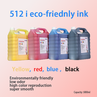 Encre Konica 512i 30pl à base de solvant à faible odeur pour extérieur, couleurs vives, 5000 ml, certifiée MSDS pour impression numérique
