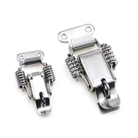 Meilleures ventes J018 Loquet à levier à ressort haute tension en acier inoxydable pour boîte à outils et glacière, avec fermoir en zinc et verrou en zinc plaqué