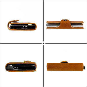 Porte-cartes RFID en cuir Andong pour homme et femme, portefeuille vintage en cuir Crazy Horse, véritable cuir de vache, sac à main tendance - Product Image 4