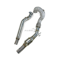 Downpipe SS304 High Flow dengan Katalis GPF untuk Audi Q3 F3 Quattro 2019-2024 2.0T TFSI, Dilengkapi Heat Shield, Pipa Knalpot Performa Tinggi