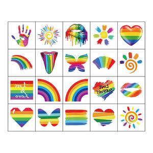 Nouvelles autocollants de <span class=keywords><strong>tatouage</strong></span> <span class=keywords><strong>temporaire</strong></span> arc-en-ciel 2026 pour visage et corps – Promotion pour la fête du <span class=keywords><strong>Mois</strong></span> de la fierté LGBT - Product Image 5