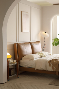 Trung Quốc Mới Nhất Thiết Kế Giường Da Nền Tảng Bọc Đồ Nội Thất Phòng Ngủ Đặt Giá Rẻ Giường Mềm Cho Người - Product Image 5