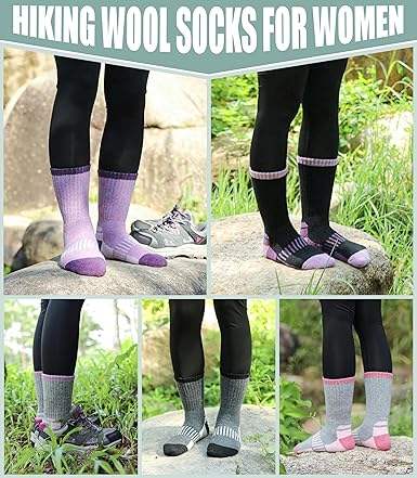 Wholesale Merino Wool Winter Outdoor Crew Socks Casual Anti-Bacterial Work Hunting Hiking