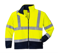 Veste de sécurité réfléchissante à manches longues travailleurs de l'assainissement gilet de poche multi-bouche matériau réfléchissant fluorescent haute visibilité