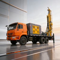Foreuse de puits d'eau portable montée sur camion, alimentée au diesel, avec pompe, profondeur max. 700 m, diamètre de forage 350 mm, garantie 1 an